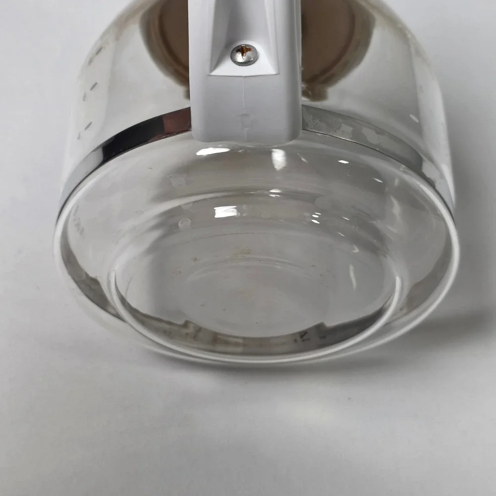 Mr. Coffee Carafe 12 Cup White Replacement Glass Pot with Lid CA1-111-4 Clear